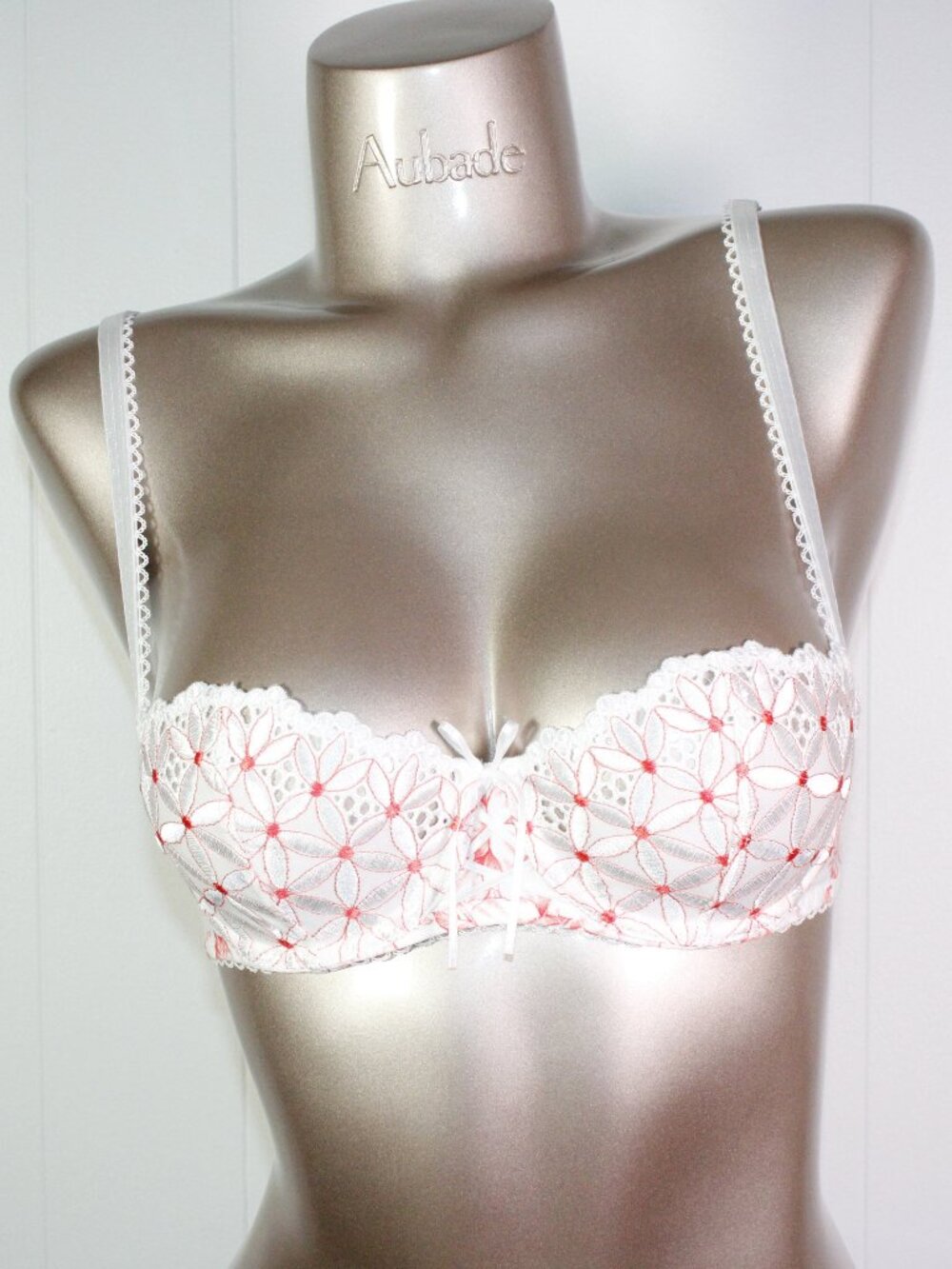 Aubade Paris Sample Bahia & Moi red and white bra 34 b
